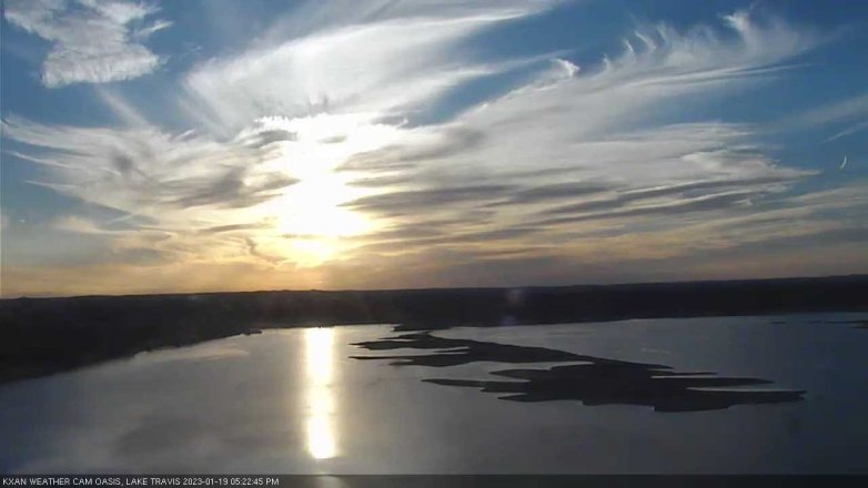 Lake Travis webcam, January 19, 2023 5:25 PM CT