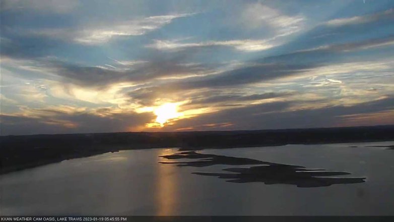Lake Travis webcam, January 19, 2023 5:45 PM CT