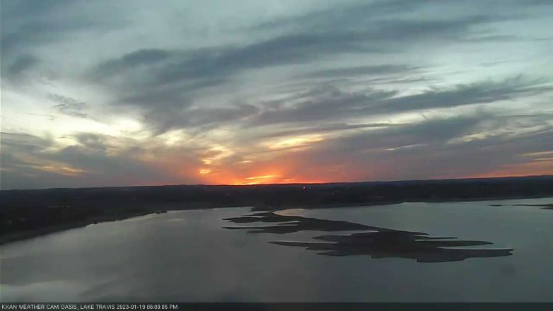 Lake Travis webcam, January 19, 2023 6:00 PM CT