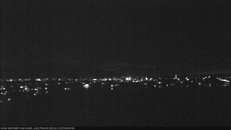 Lake Travis webcam, January 19, 2023 7:00 PM CT