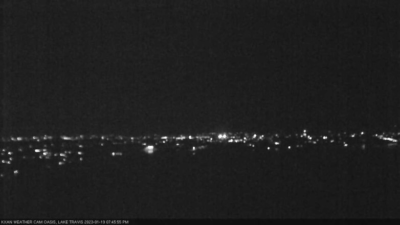 Lake Travis webcam, January 19, 2023 7:45 PM CT