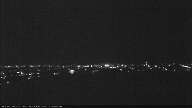 Lake Travis webcam, January 19, 2023 8:00 PM CT