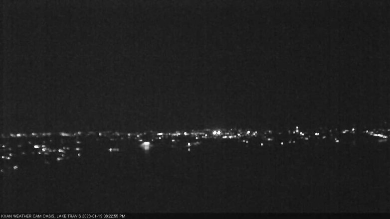 Lake Travis webcam, January 19, 2023 8:25 PM CT