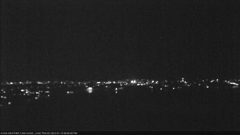 Lake Travis webcam, January 19, 2023 8:45 PM CT