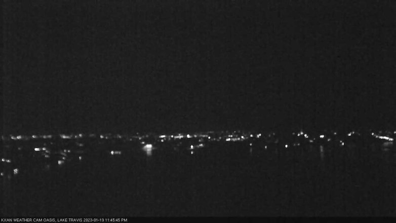 Lake Travis webcam, January 19, 2023 11:45 PM CT