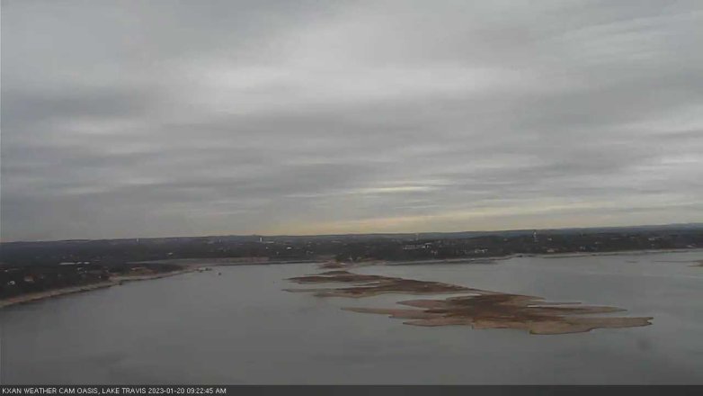 Lake Travis webcam, January 20, 2023 9:25 AM CT