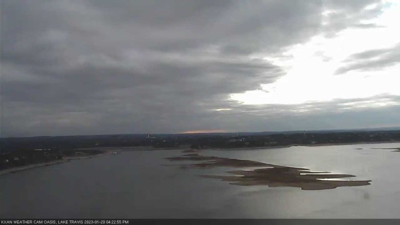 Lake Travis webcam, January 20, 2023 4:25 PM CT