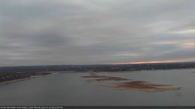 Lake Travis webcam, January 20, 2023 5:25 PM CT