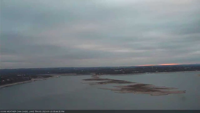 Lake Travis webcam, January 20, 2023 5:45 PM CT