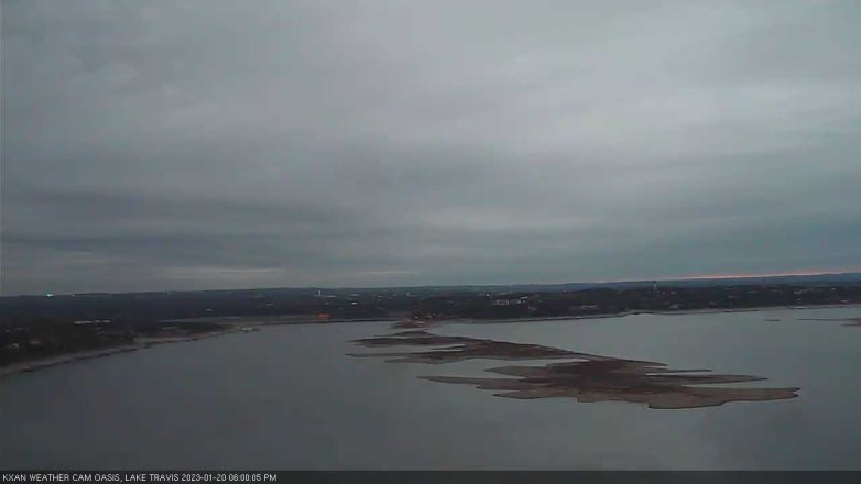 Lake Travis webcam, January 20, 2023 6:00 PM CT