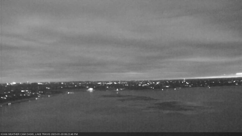 Lake Travis webcam, January 20, 2023 6:25 PM CT