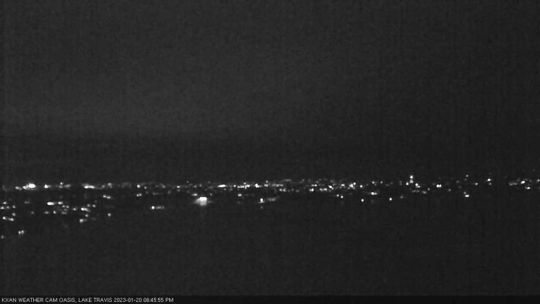 Lake Travis webcam, January 20, 2023 6:45 PM CT