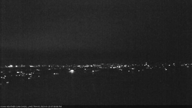 Lake Travis webcam, January 20, 2023 7:00 PM CT
