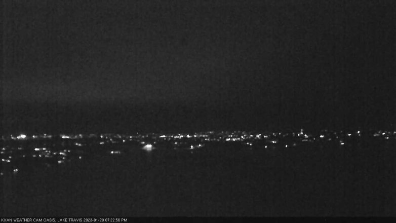 Lake Travis webcam, January 20, 2023 7:25 PM CT
