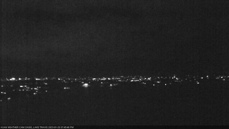 Lake Travis webcam, January 20, 2023 7:45 PM CT