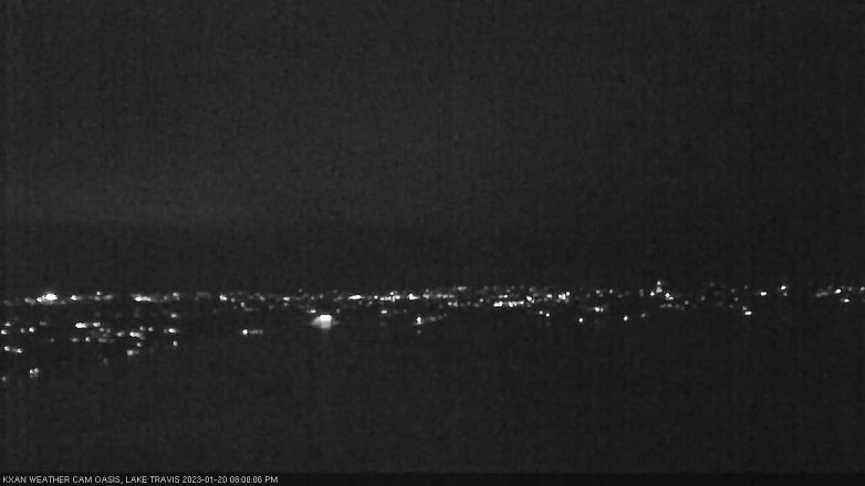 Lake Travis webcam, January 20, 2023 8:00 PM CT