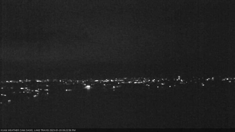 Lake Travis webcam, January 20, 2023 9:25 PM CT