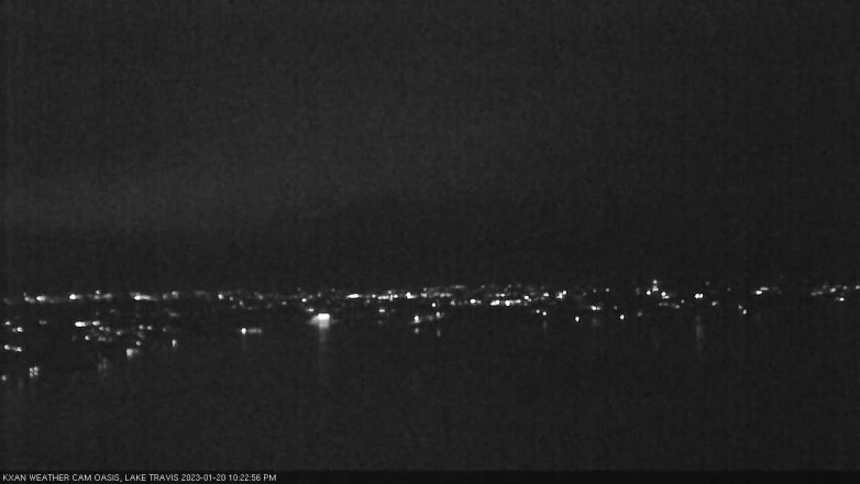 Lake Travis webcam, January 20, 2023 10:25 PM CT