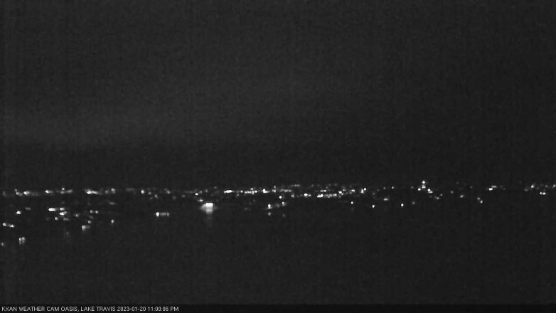 Lake Travis webcam, January 20, 2023 11:00 PM CT
