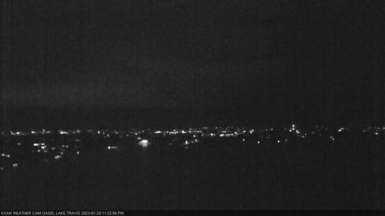 Lake Travis webcam, January 20, 2023 11:25 PM CT
