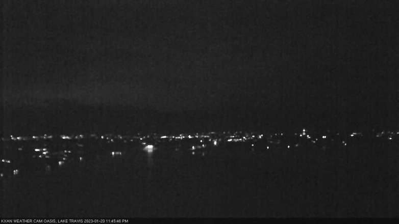 Lake Travis webcam, January 20, 2023 11:45 PM CT