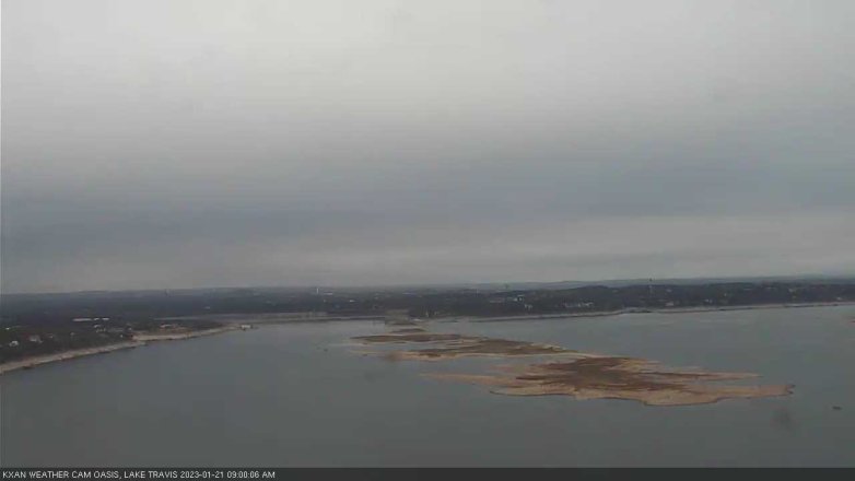 Lake Travis webcam, January 21, 2023 9:00 AM CT