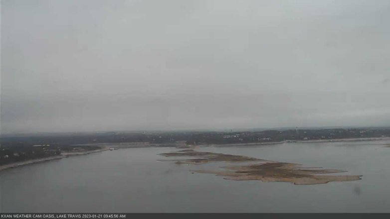 Lake Travis webcam, January 21, 2023 9:45 AM CT