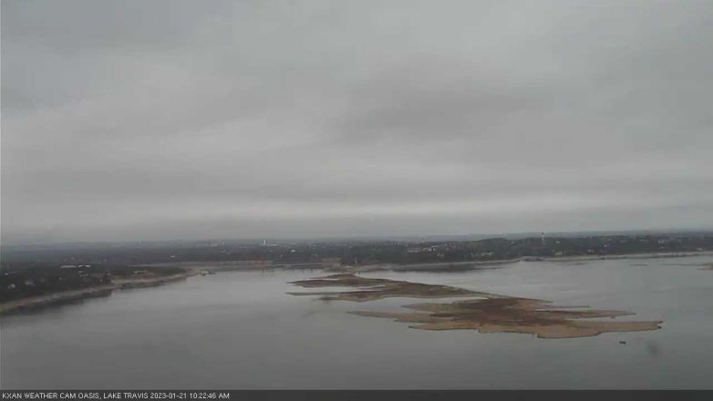 Lake Travis webcam, January 21, 2023 10:25 AM CT