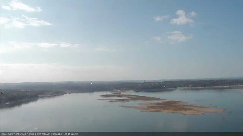 Lake Travis webcam, January 21, 2023 1:45 PM CT
