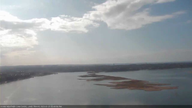 Lake Travis webcam, January 21, 2023 2:45 PM CT