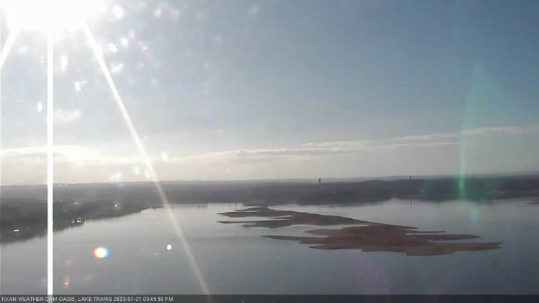 Lake Travis webcam, January 21, 2023 3:45 PM CT