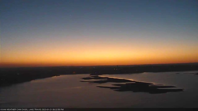 Lake Travis webcam, January 21, 2023 6:25 PM CT