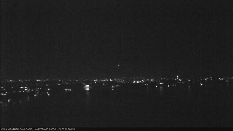 Lake Travis webcam, January 21, 2023 7:25 PM CT