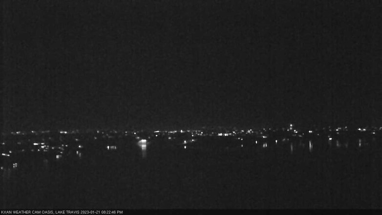 Lake Travis webcam, January 21, 2023 8:25 PM CT