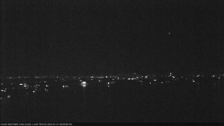 Lake Travis webcam, January 21, 2023 10:00 PM CT