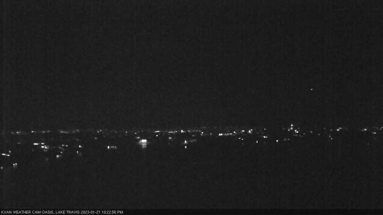 Lake Travis webcam, January 21, 2023 10:25 PM CT