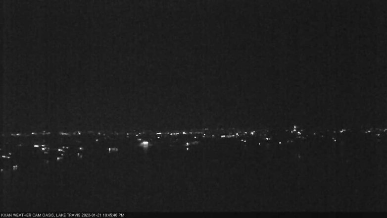 Lake Travis webcam, January 21, 2023 10:45 PM CT