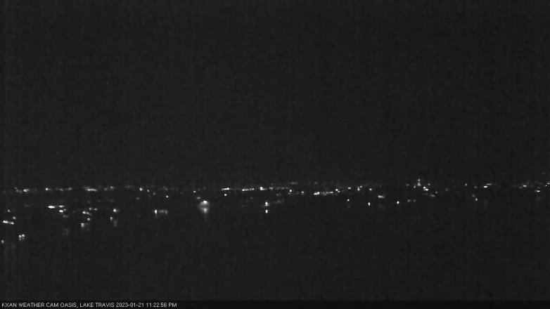 Lake Travis webcam, January 21, 2023 11:25 PM CT