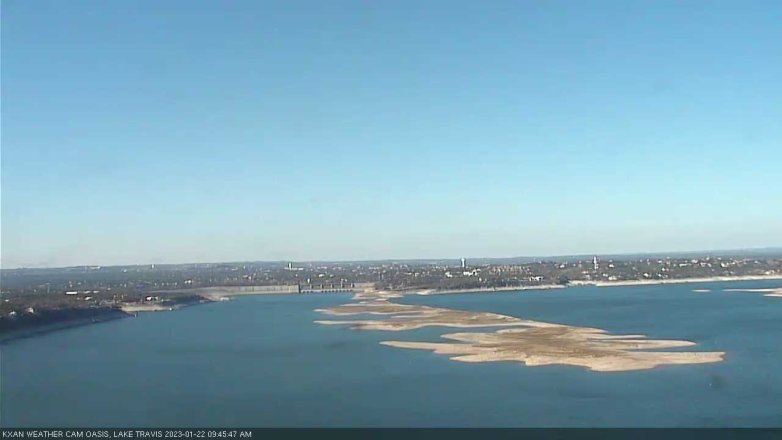 Lake Travis webcam, January 22, 2023 9:45 AM CT