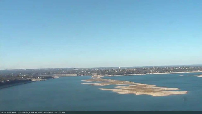 Lake Travis webcam, January 22, 2023 10:00 AM CT