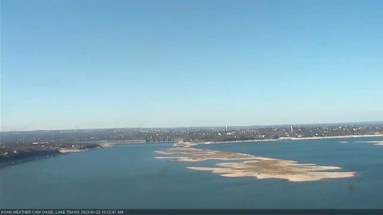 Lake Travis webcam, January 22, 2023 10:25 AM CT