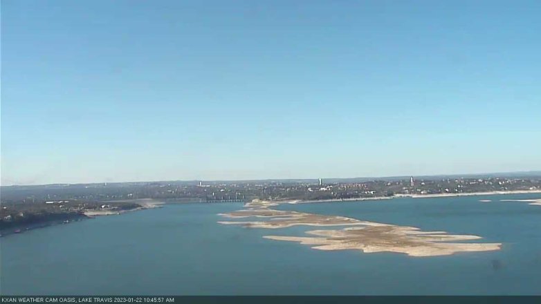Lake Travis webcam, January 22, 2023 10:45 AM CT