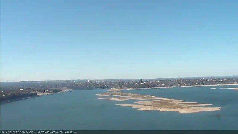 Lake Travis webcam, January 22, 2023 11:00 AM CT