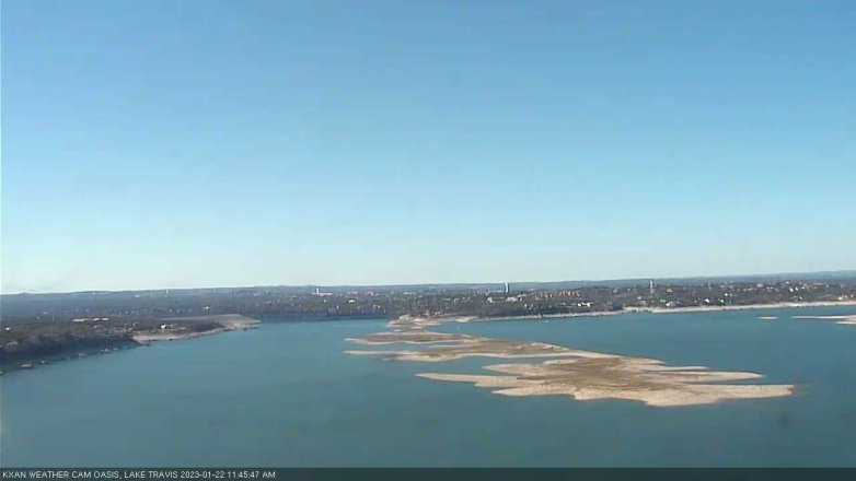 Lake Travis webcam, January 22, 2023 11:45 AM CT