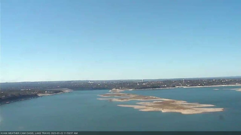 Lake Travis webcam, January 22, 2023 12:00 PM CT