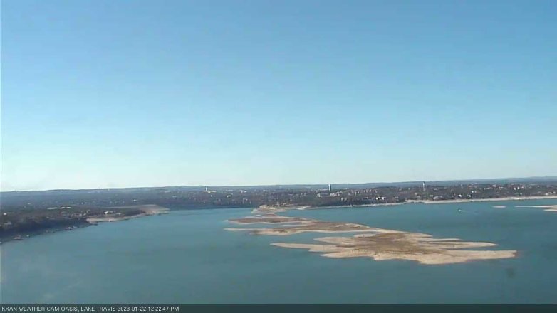 Lake Travis webcam, January 22, 2023 12:25 PM CT