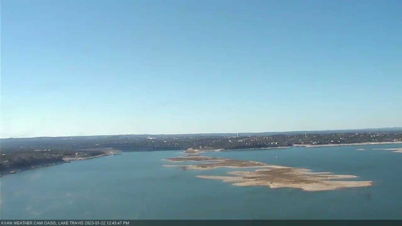 Lake Travis webcam, January 22, 2023 12:45 PM CT
