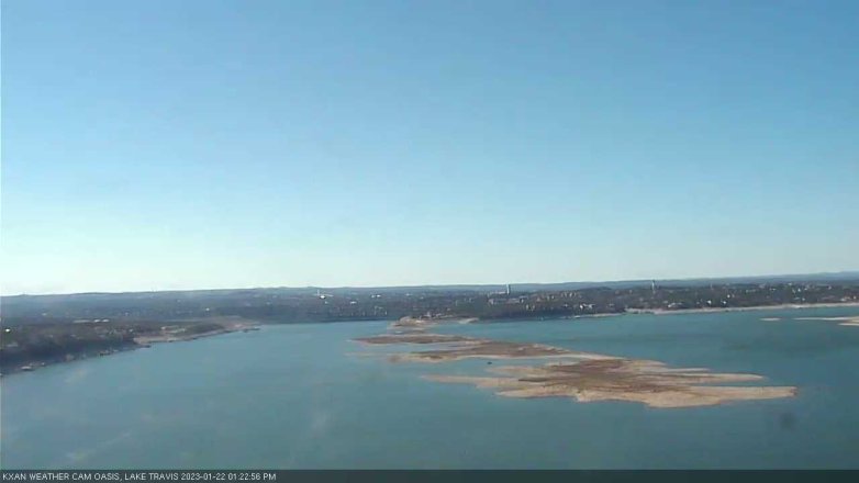 Lake Travis webcam, January 22, 2023 1:25 PM CT