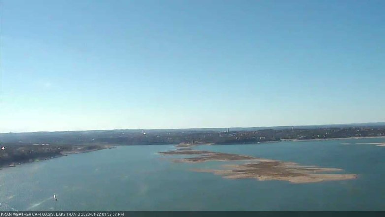 Lake Travis webcam, January 22, 2023 2:00 PM CT