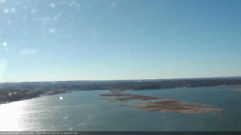 Lake Travis webcam, January 22, 2023 3:00 PM CT